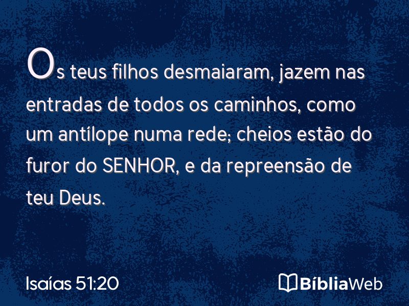 Isaías 51:20 em imagem para compartilhar