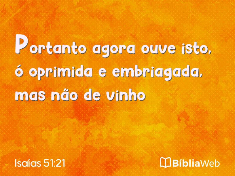 Isaías 51:21 em imagem para compartilhar