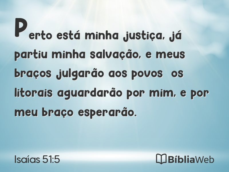 Isaías 51:5 em imagem para compartilhar