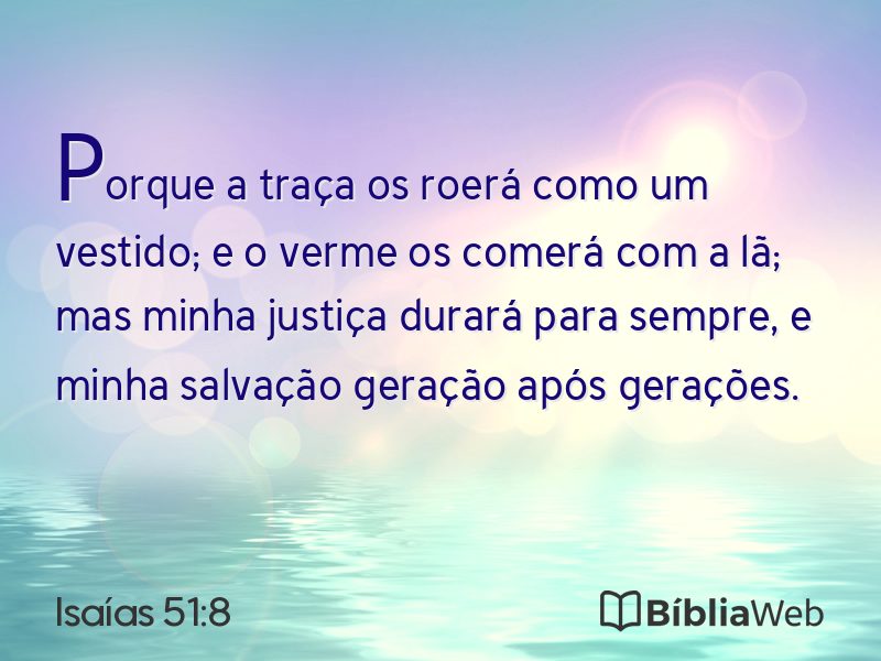 Isaías 51:8 em imagem para compartilhar