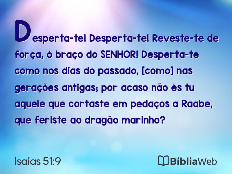 Isaías 51:9 em imagem para compartilhar