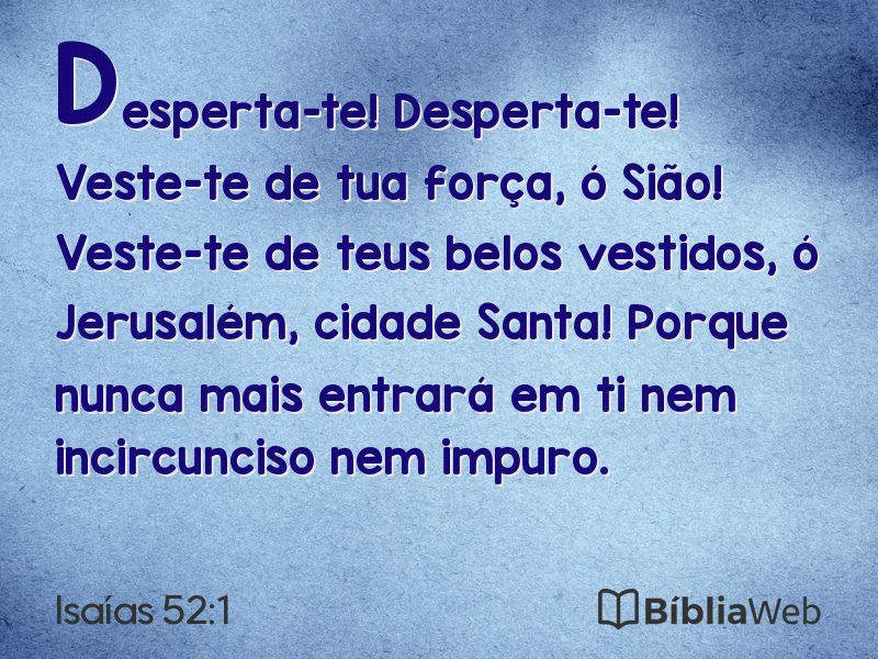 Isaías 52:1 em imagem para compartilhar