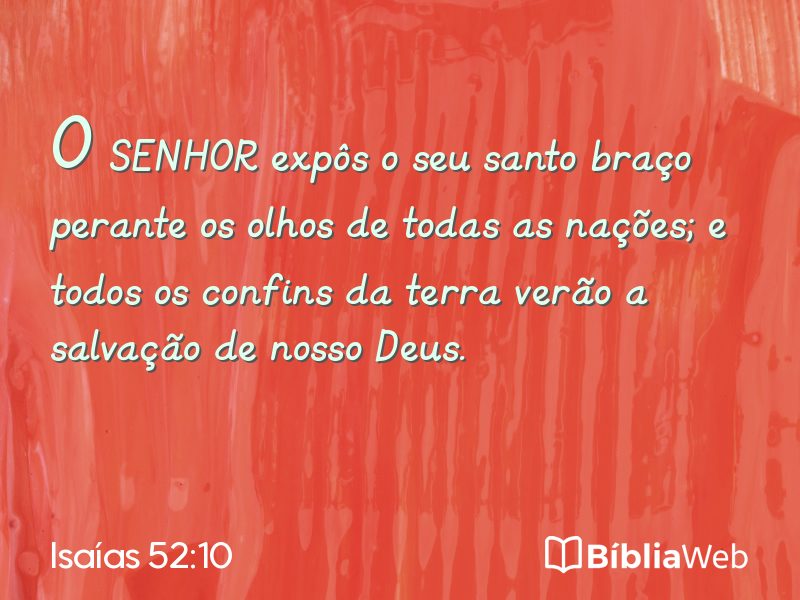 Isaías 52:10 em imagem para compartilhar
