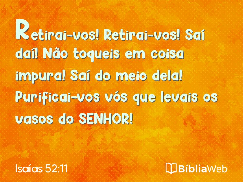 Isaías 52:11 em imagem para compartilhar