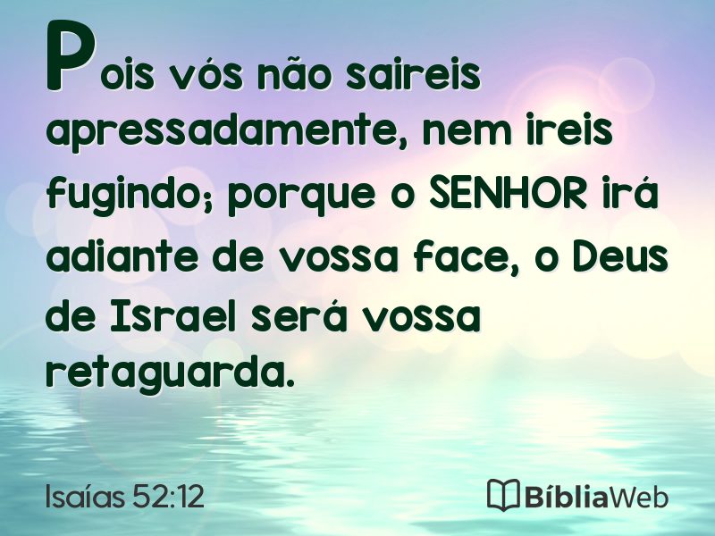 Isaías 52:12 em imagem para compartilhar