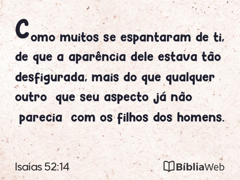 Isaías 52:14 em imagem para compartilhar