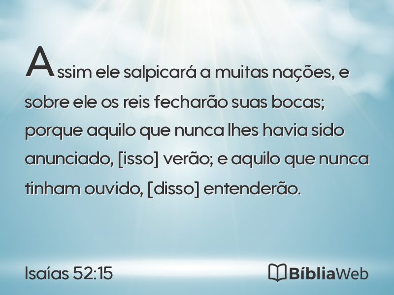 Isaías 52:15 em imagem para compartilhar