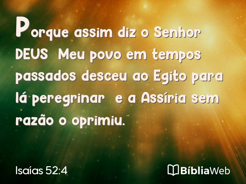 Isaías 52:4 em imagem para compartilhar
