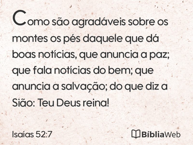 Isaías 52:7 em imagem para compartilhar