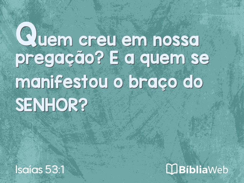 Isaías 53:1 em imagem para compartilhar