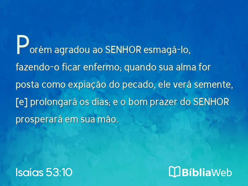 Isaías 53:10 em imagem para compartilhar
