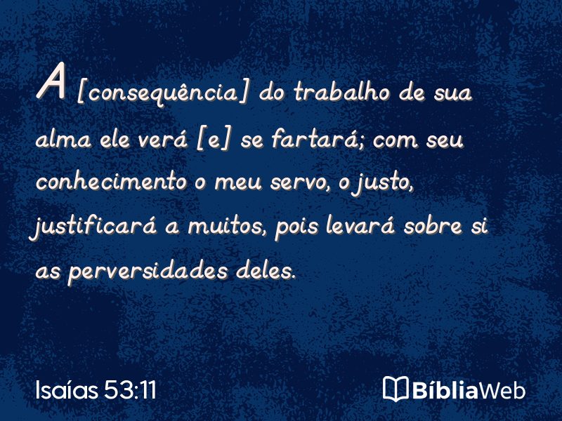Isaías 53:11 em imagem para compartilhar