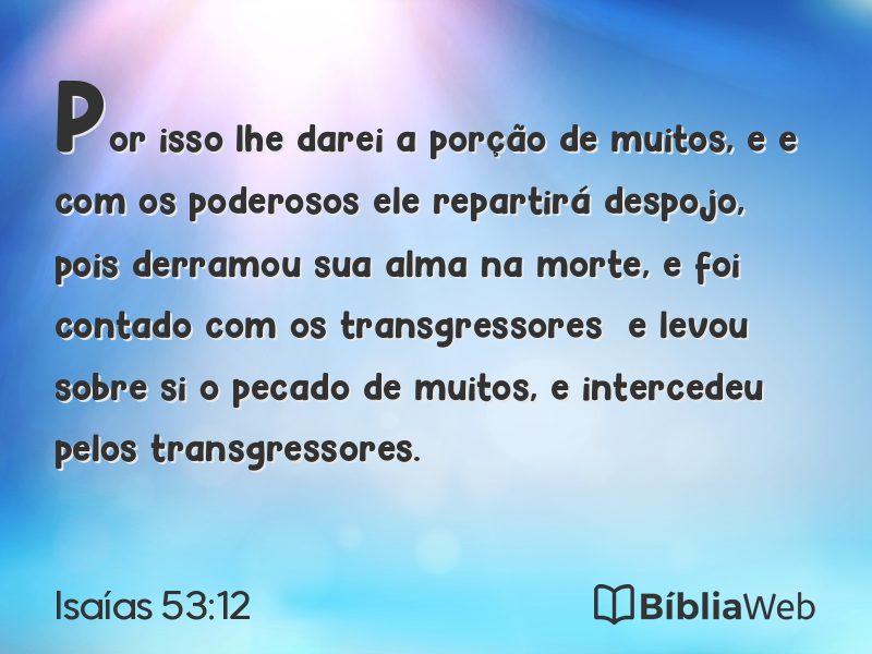 Isaías 53:12 em imagem para compartilhar