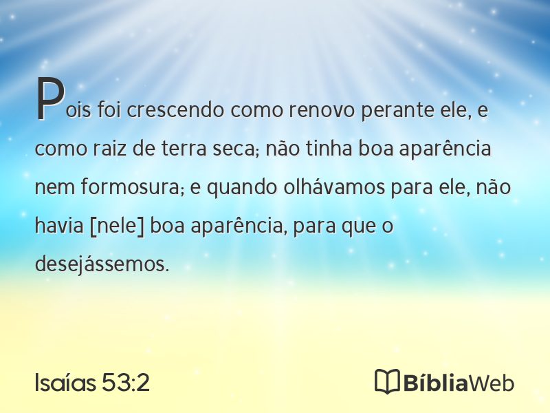 Isaías 53:2 em imagem para compartilhar