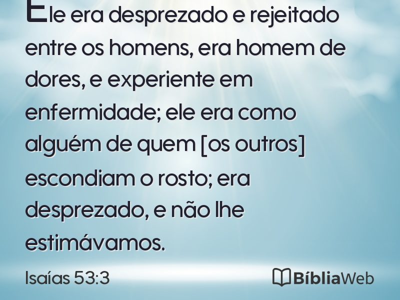 Isaías 53:3 em imagem para compartilhar