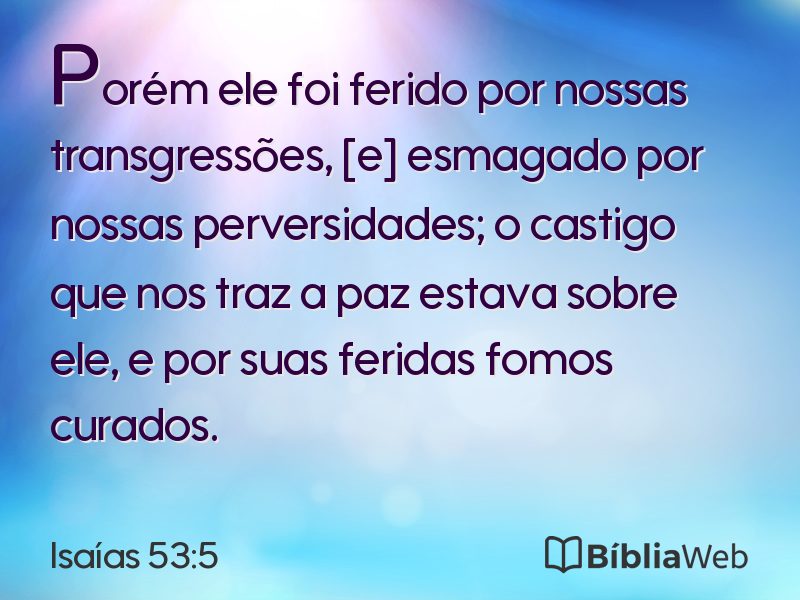 Isaías 53:5 em imagem para compartilhar