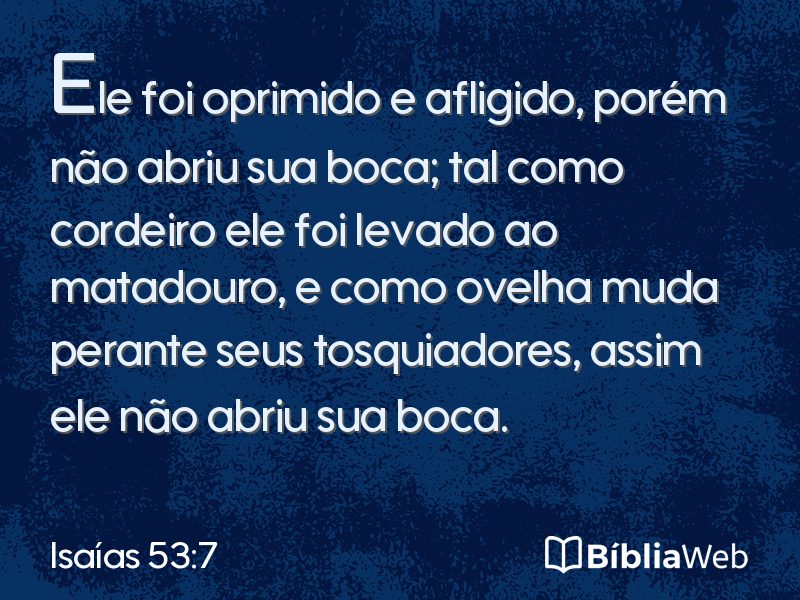Isaías 53:7 em imagem para compartilhar