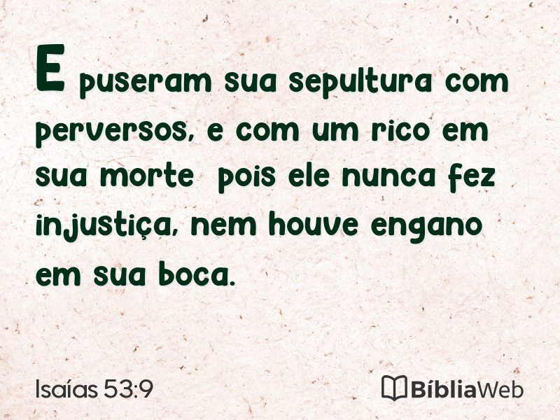Isaías 53:9 em imagem para compartilhar