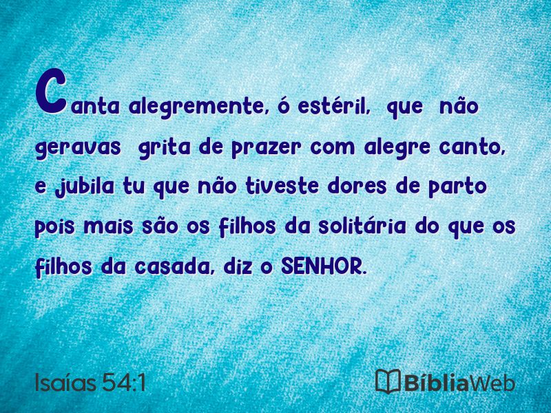 Isaías 54:1 em imagem para compartilhar