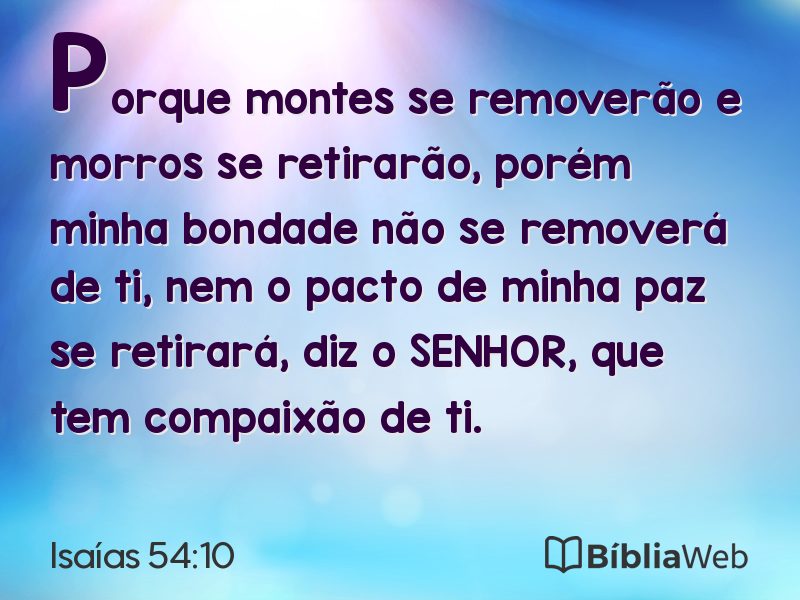 Isaías 54:10 em imagem para compartilhar