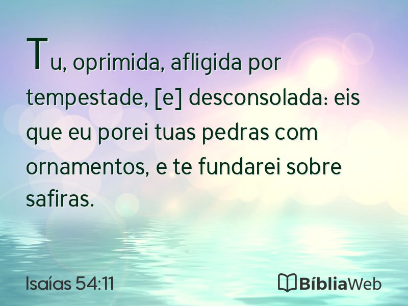 Isaías 54:11 em imagem para compartilhar