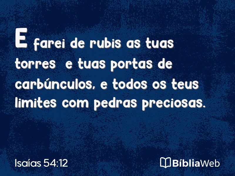 Isaías 54:12 em imagem para compartilhar