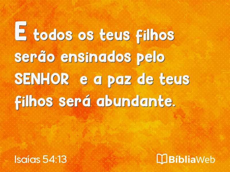 Isaías 54:13 em imagem para compartilhar