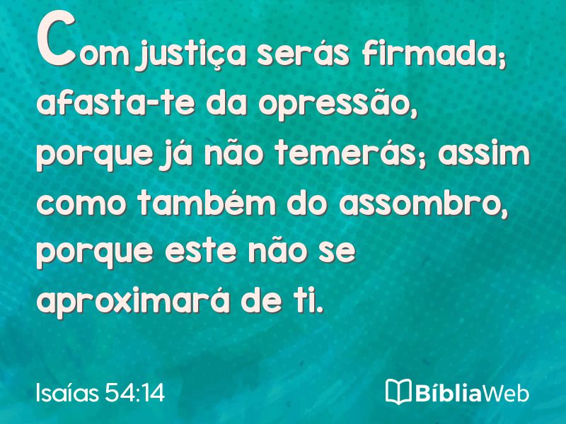 Isaías 54:14 em imagem para compartilhar