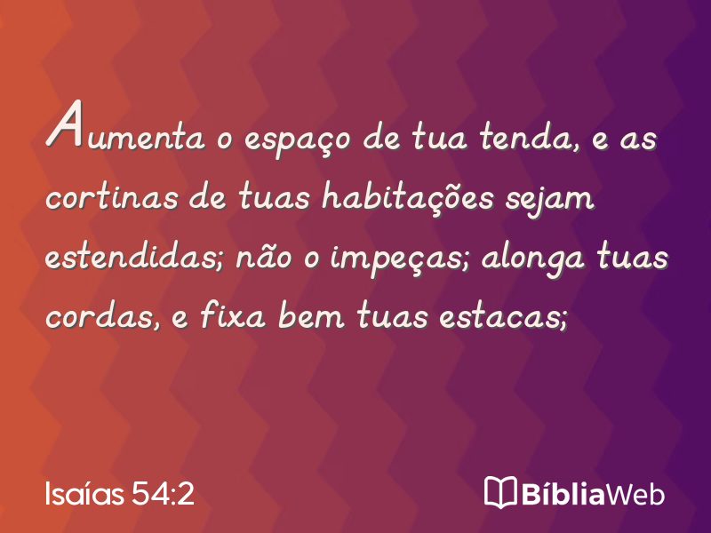 Isaías 54:2 em imagem para compartilhar