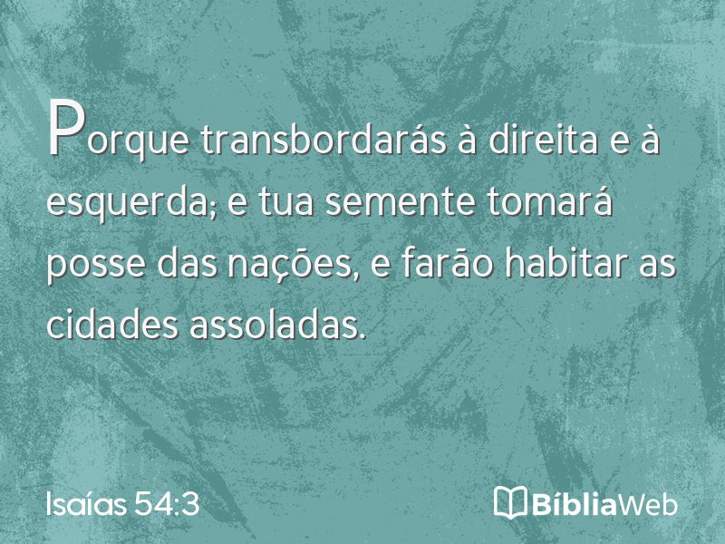 Isaías 54:3 em imagem para compartilhar