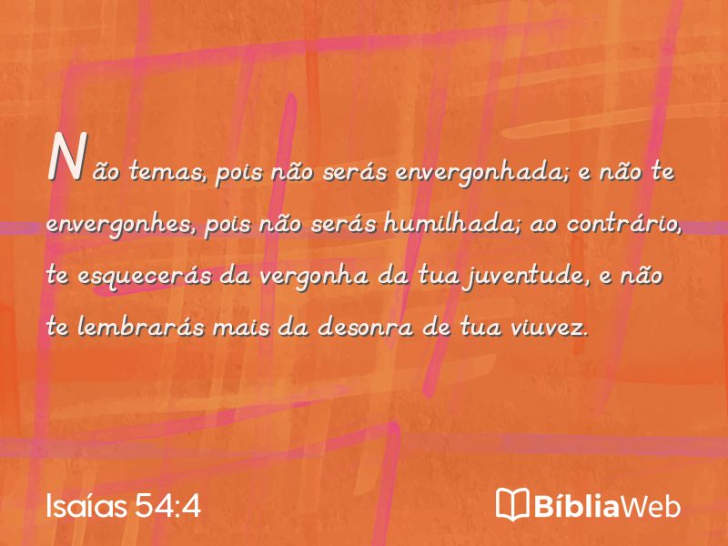 Isaías 54:4 em imagem para compartilhar