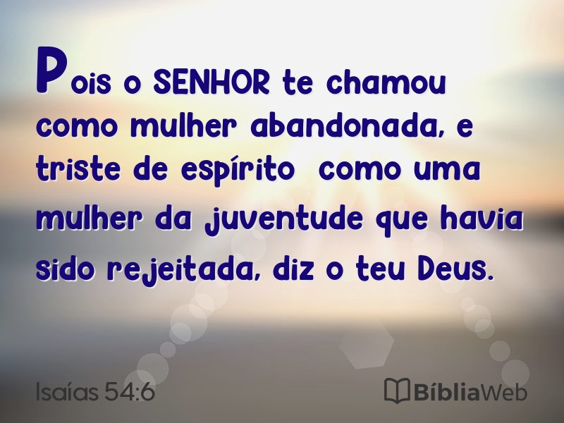 Isaías 54:6 em imagem para compartilhar