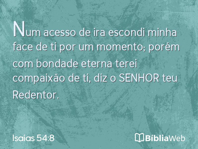 Isaías 54:8 em imagem para compartilhar