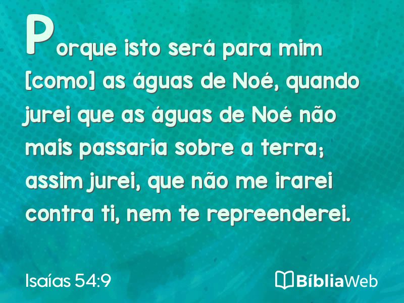 Isaías 54:9 em imagem para compartilhar