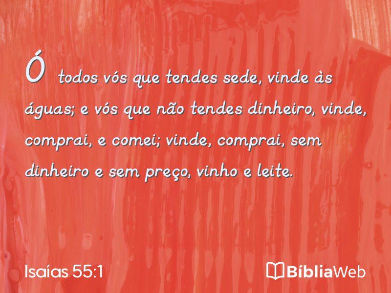 Isaías 55:1 em imagem para compartilhar