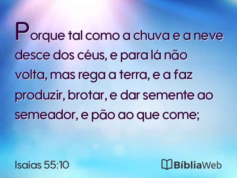 Isaías 55:10 em imagem para compartilhar