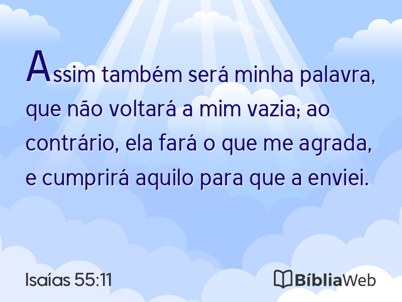 Isaías 55:11 em imagem para compartilhar