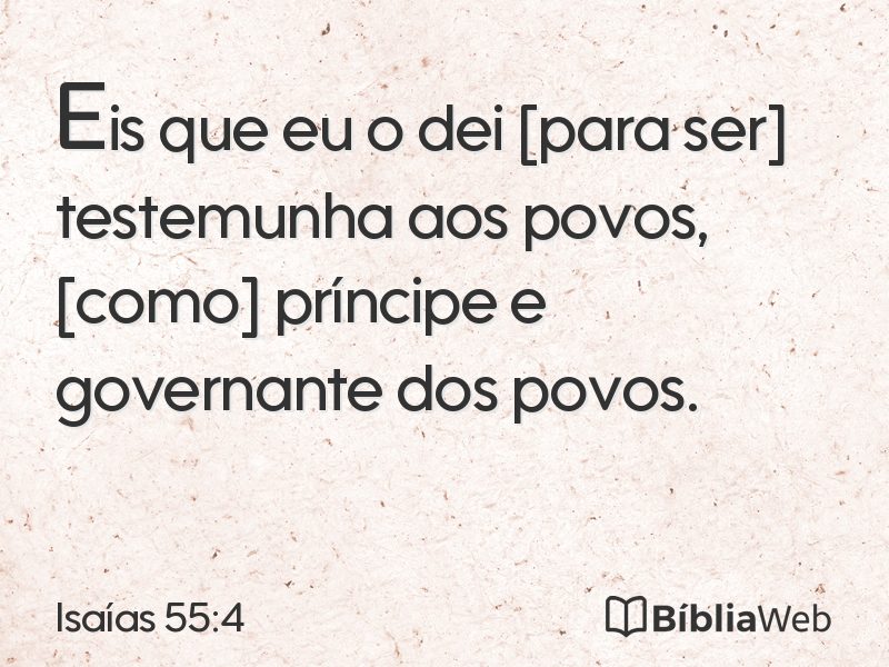 Isaías 55:4 em imagem para compartilhar
