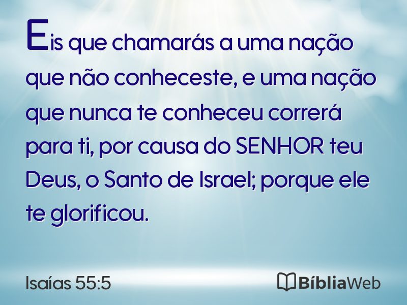Isaías 55:5 em imagem para compartilhar