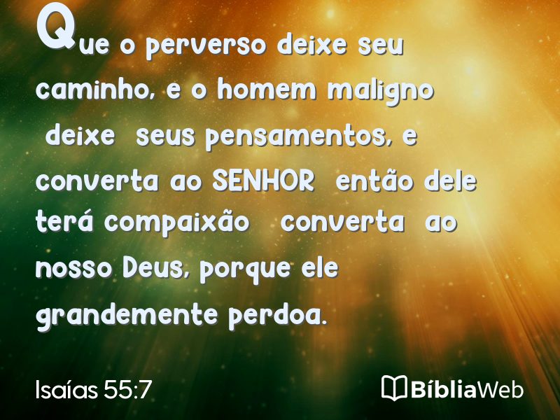 Isaías 55:7 em imagem para compartilhar