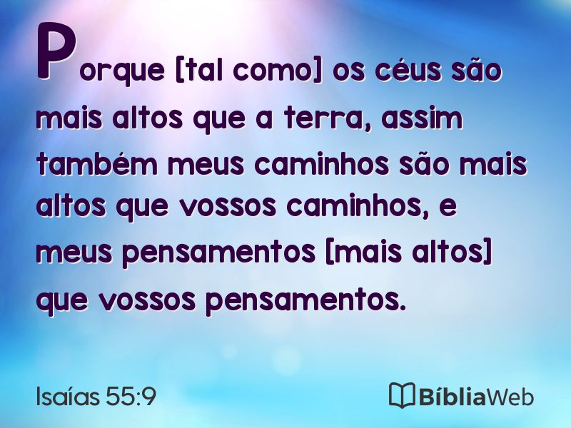 Isaías 55:9 em imagem para compartilhar