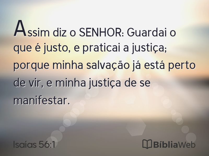 Isaías 56:1 em imagem para compartilhar