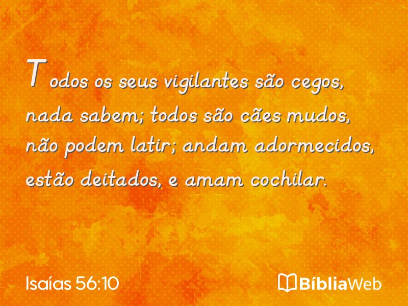 Isaías 56:10 em imagem para compartilhar