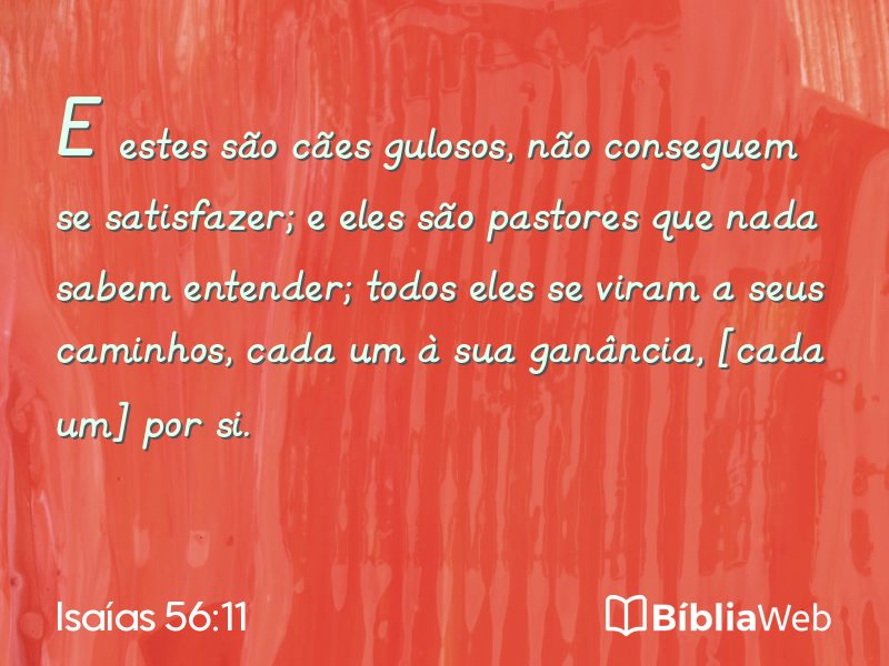 Isaías 56:11 em imagem para compartilhar