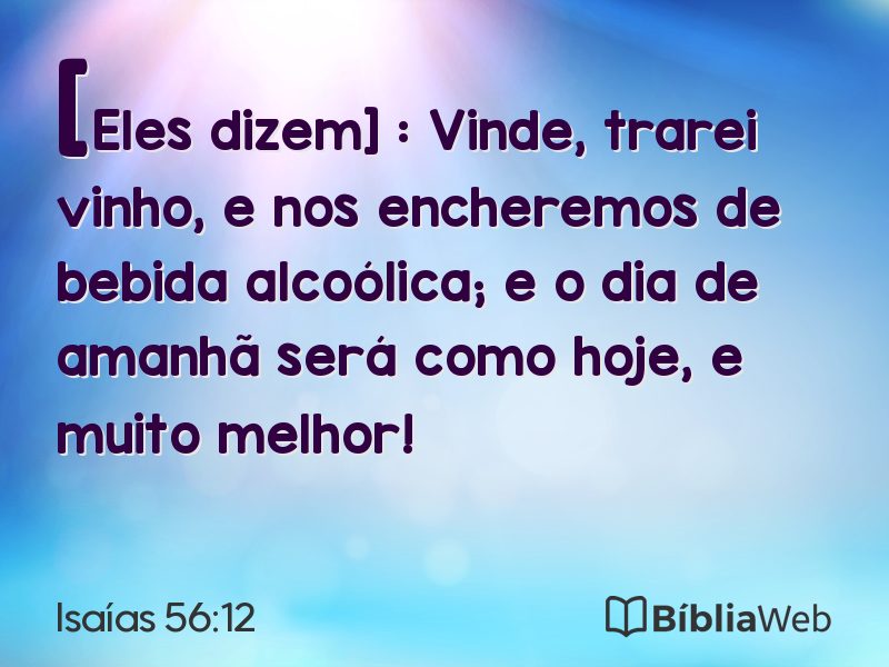 Isaías 56:12 em imagem para compartilhar