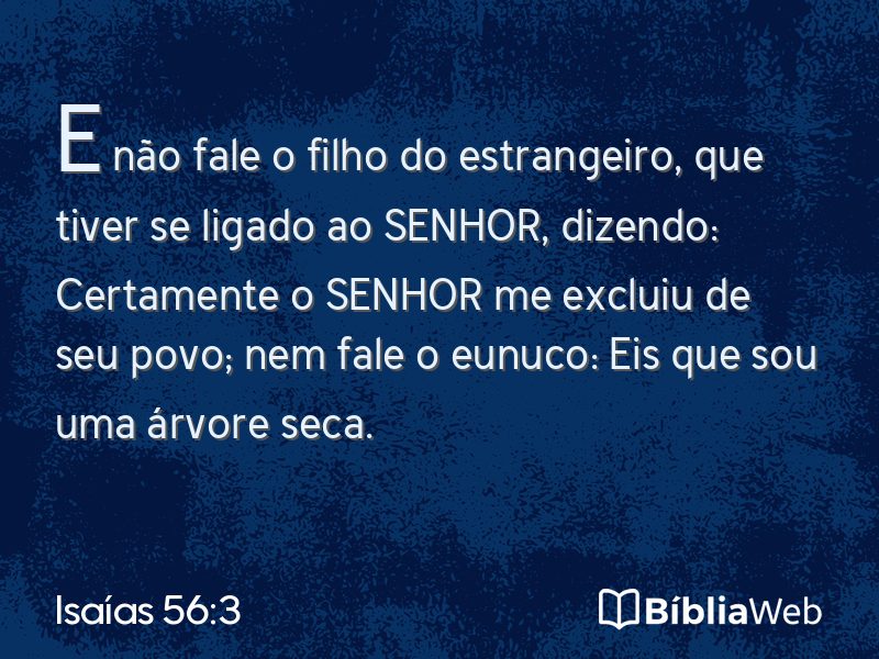 Isaías 56:3 em imagem para compartilhar