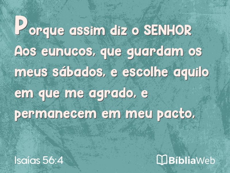 Isaías 56:4 em imagem para compartilhar