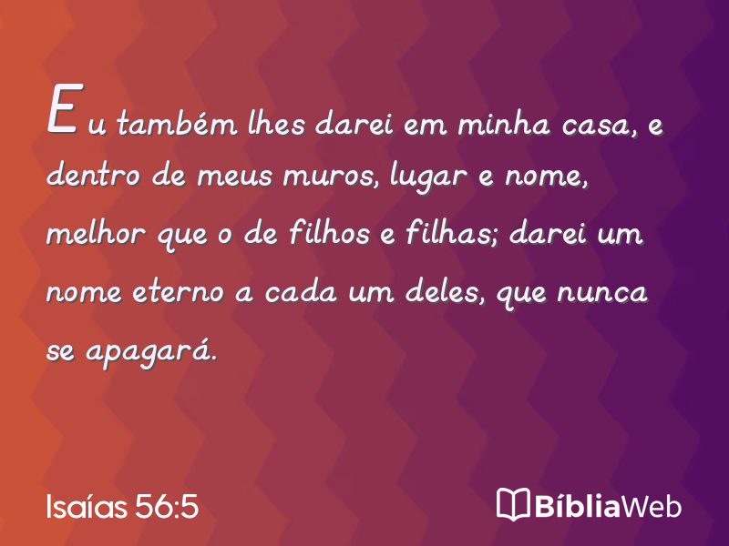 Isaías 56:5 em imagem para compartilhar
