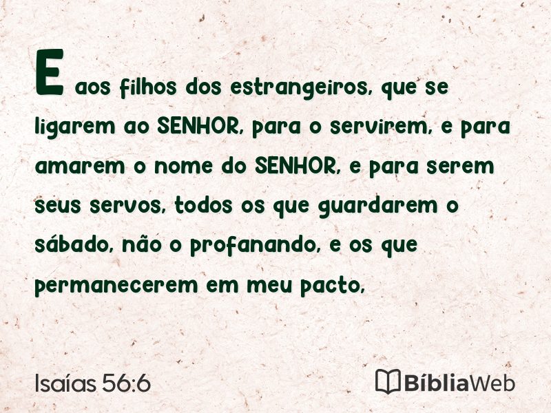 Isaías 56:6 em imagem para compartilhar