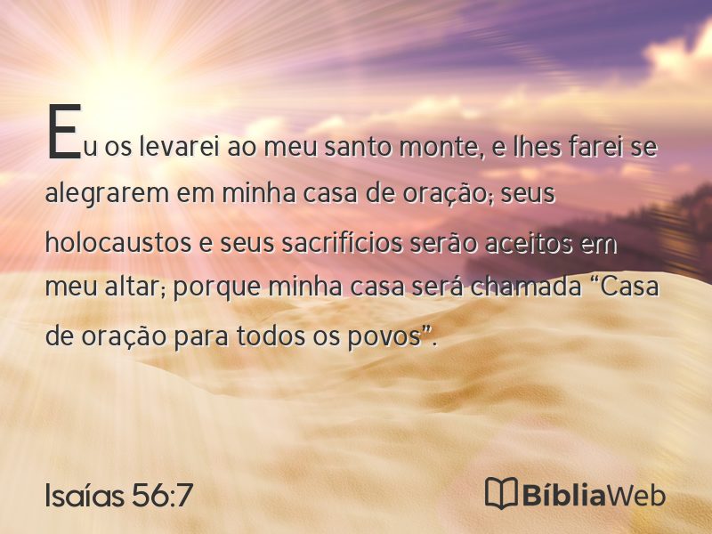 Isaías 56:7 em imagem para compartilhar